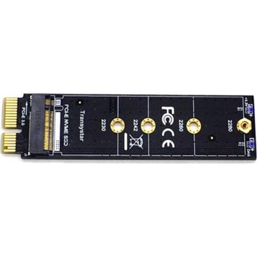 PCIE to M2 Adapter NVMe SSD M2 PCIE X1 Raiser PCI-E PCI Express M Key Connector Supports 2230 2242 2260 2280 M.2 SSD Full Speed