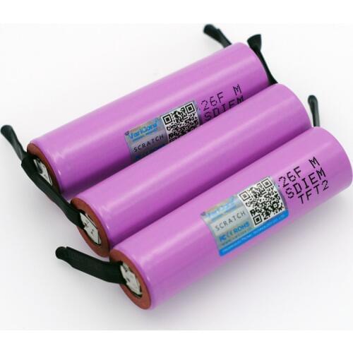 3PCSVariCore Original 18650 3.7V 2600mAh rechargeable battery batteries ICR18650-26F Industrial use+DIY Nickel