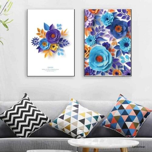 Watercolor Canvas Painting Print HD Picture Poster Purple Flower Wall Art Nordic Posters And Prints Home Decoration For Bedroom