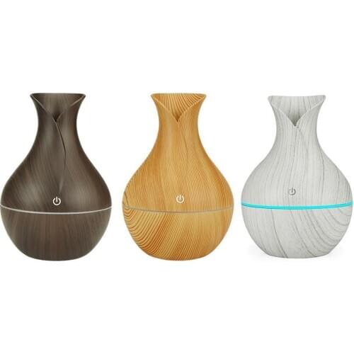 Aroma Air Humidifier Wood Grain With LED Lights Essential Purifier Oil Maker USB Rechargeable Cool Diffuser Aromatherapy Mi F4W6
