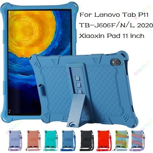 Stand Case for Lenovo Tab P11 TB-J606F J606N J606L Silicon Shockproof Cover for Lenovo P11 J606 Xiaoxi Pad 11" Protective Shell