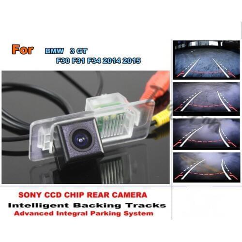 For BMW 3 GT F30 F31 F34 2014 2015 5 F10 F11 F07 Intelligent Car Parking Camera with Tracks Module Rear Camera CCD Night Vision