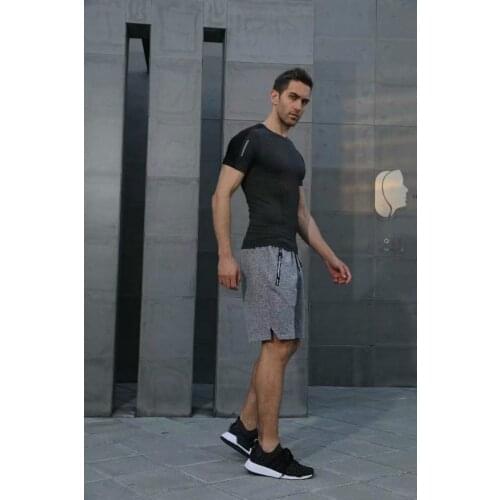 Workout T Shirts Quick Dry Short Sleeve Outdoor Gym Training 2019 Sportswear Tee Breathable Mesh Running Bodybuilding Tops Men