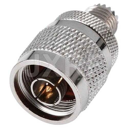 JX connector 2pcs RF coaxial coax adapter N male Plug to mini UHF female connector