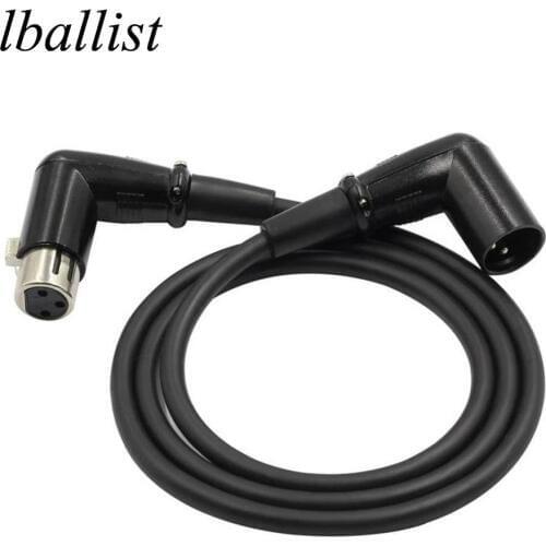 Lballist 90degree XLR Cable Male to Female 3Pin jack OFC Audio Cable For Microphone Mixer Amplifier 1m 2m 3m