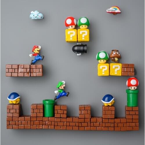 Super Mario decorative magnetic refrigerator magnet, interesting refrigerator magnet, cute refrigerator magnet