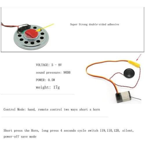 1:10 Scale Engine RC Car Mini Horn RC Vehicles Spare Accessory Upgrade Parts