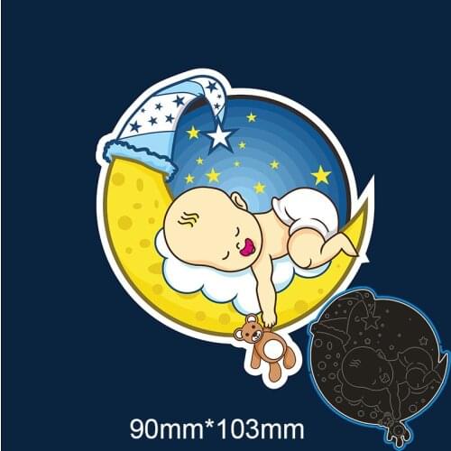 Metal Dies A Sleeping Baby for 2020 New Stencils DIY Scrapbooking Paper Cards New Craft Making Craft Decoration 90*103mm