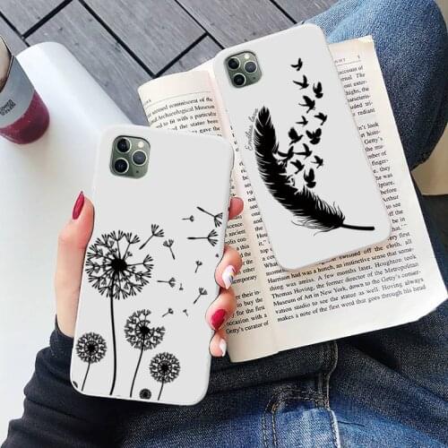 Cute creative design pattern Phone Case White Candy Color for iPhone 6 7 8 11 12 s mini pro X XS XR MAX Plus