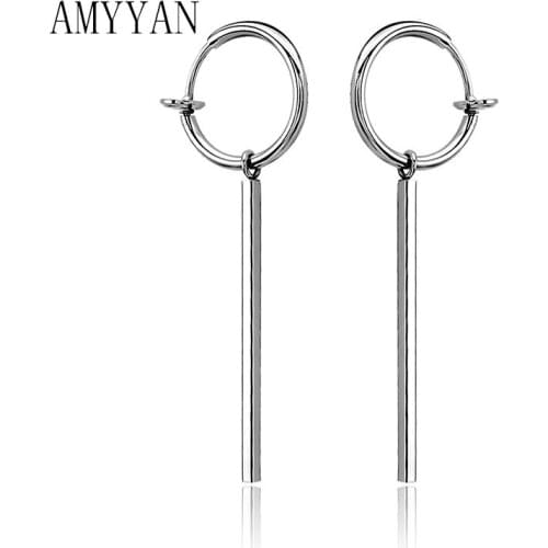 Fashion Wedding Bridal Jewelry Silver Color Geometric Hollow Long Stud Earrings Sets For Women Men Party Present