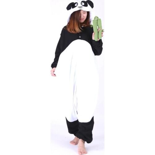 2017 New Animal Adult Unisex Kungfu Panda Onesies Pajama Sete Pyjama Cosplsy Costumes Hooded Pajamas