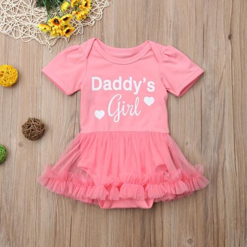 2019 Hot Fashion Girl Jumpsuits 0-18M Girl Baby Rompers Newborn Girl Pink Princess Party Tutu Outfit