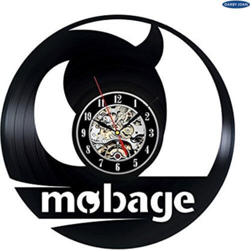 New CD Vinyl Wall Clock Mobage Game Fresh Design Watch Wall Decoration At Home Classic Clock Relogio Parede Mural Decorative