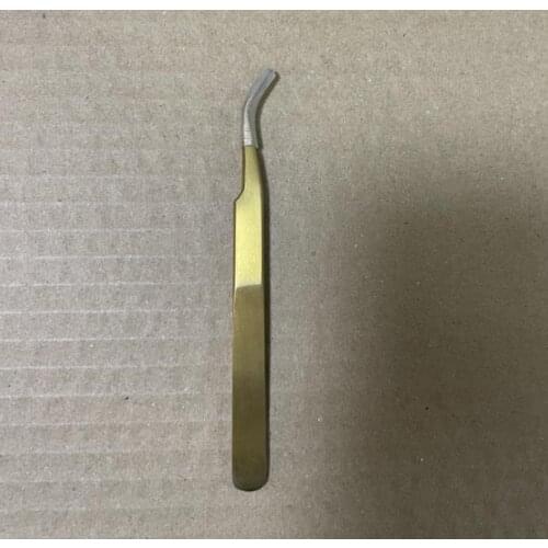500pcs Gold Stainless Steel Eyelashes Tweezers For Lashes Extension Gold Decor Anti-static Eyelash Tweezer Makeup Tools