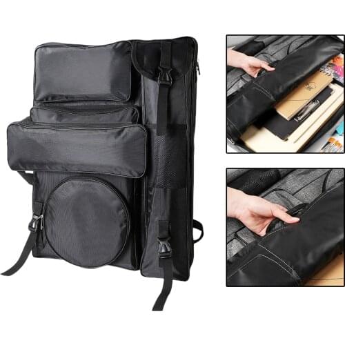 Portfolio Bag Waterproof Art Work Case Sketching Tools Drawing Board Holder Fit 4K Large Capacity