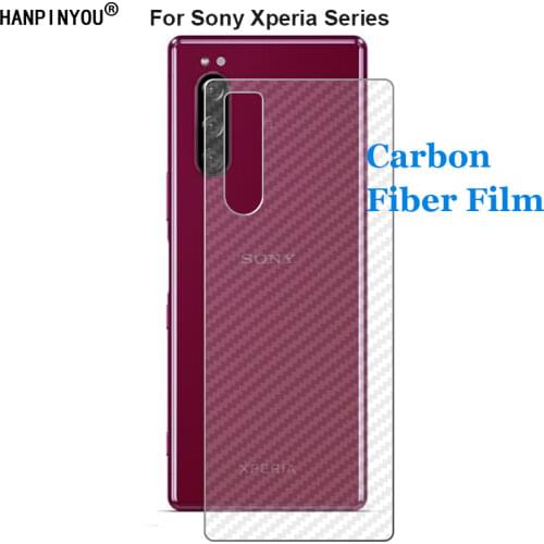 For Sony Xperia 5 6.1" Durable 3D Anti-fingerprint Carbon Fiber Back Film Screen Protector (Not Tempered Glass)