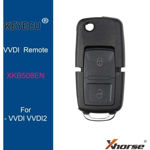 KEYECU XHORSE English Version XKB508EN for Volkswagen B5 Style Wire Universal Remote Key - 2 Buttons - for VVDI Key Tool, VVDI2