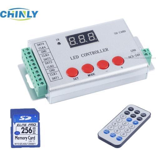 DC5-24V 21key remote WS2811 WS2812B WS2813 APA102 LED pixel strip controller, Max control 6144 pixel