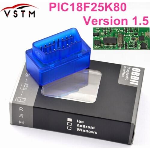 Really V1.5 Super MINI ELM327 Bluetooth ELM 327 PIC18F25K80 Version 1.5 OBD2 / OBDII for Android Torque Car Code Scanner
