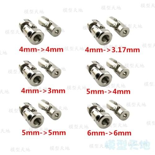 Steel Universal Joint Drive Shaft 3.17/4/5/6mm AX10/SCX10/TAMIYA/RC4WD/TAMIYA CC01/F350 RC Crawler Drift Car Tractor Boat Parts