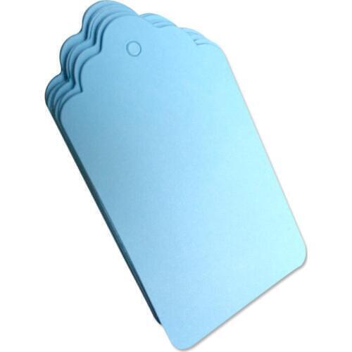 Light Blue 4X 7Cmdiy Flower Gift Box Blank Tag Baking Gift Message Card Bookmark Label