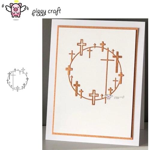Piggy Craft metal cutting dies cut die mold Cross circle decoration Scrapbook paper craft album card punch knife art cutter die