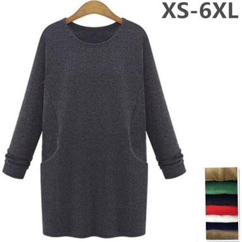 Warm Elegant Vintage winter dress full Sleeve office Dress,large size XS- 5XL 6XL office dresses with pockets black red gray