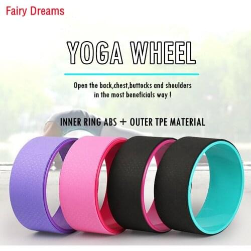 TPE Yoga Wheel Pilates Circles Professional Waist Shape Bodybuilding Gym Workout Back Training Tool Fitness Props