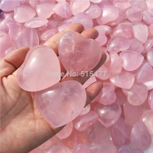 1kg Natural Rose Quartz Crystal Love Heart Stone Crystal Healing Wholesale free shipping