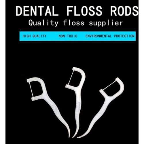 100pcs Dental Floss Flosser Picks Teeth Toothpicks Stick Tooth Clean Oral Care 7.5cm Dental Cleaning Toothpicks Floss Picks