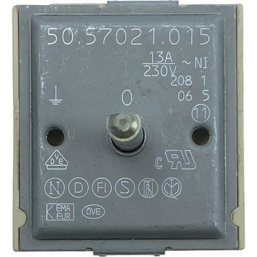 50.57021.015 EGO Single Energy Regulator Stove/Cooktop Control Switch Electric Range Infinite Switch Compatible 50.57021.010
