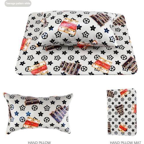 ANGNYA 1 Set Fashion Foldable Hand Arm Rest Pad Cushion Nail Art Soft Sponge Pillow Manicure Tool PU Leather+Sponge A156