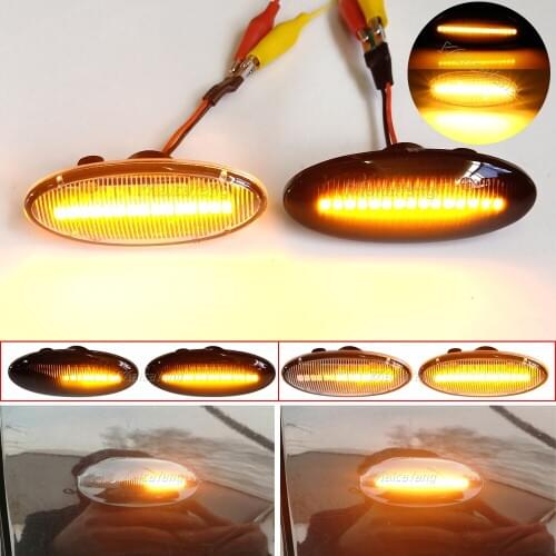 Dynamic Auto LED Side Marker Turn Signal Light Clear For Nissan Qashqai J10 X-trail T31 Cube Juke Leaf Micra Micra K13 Note E11