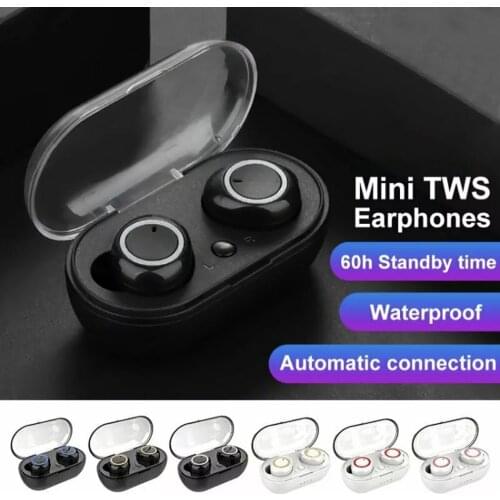Bluetooth 5.0 Wireless Earphone 250mAh Mini Stereo Headset Wireless In-Ear Touch Control Headphone Select Songs And CallTWS Y50