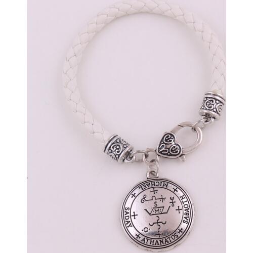 Women Men Bracelet Bangle Archangel MICHAEL Angelic Talisman Amulet Religions Viking Bracelet Women Men Jewelry Dropshipping