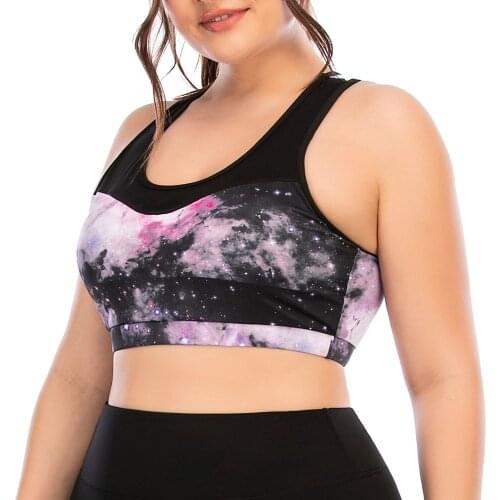 Large Size Women Yoga Sports Bra Pants Padded Shockproof Gym Fitness Running Sport Brassiere Tops Push Up Bras