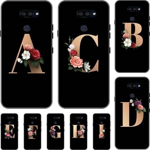 For LG V30S V30 V 30 V30 Plus V35 ThinQ / V35 Plus 6.0" Case Cute Lovely Cartoon Flower Black Letters Silicone Soft Back Cover