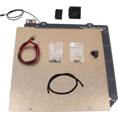 Cloned Prusa i3 MK2.5/MK3S 3d printer heated bed MK52 12V/24V, With Powdered textured coated PEI sheet