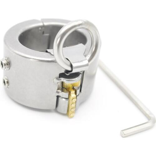 Stainless Steel Stealth Lock cock Ring Pendant scrotum testicle bondage,Chastity belt,Kalis Teeth penis rings,Sex Toy,A149
