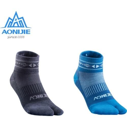 2 Pairs Two Toe Barefoot Compression Socks Outdoor Mini Crew Running Soccer Basketball Soccer Sports Yoga Men Women Marathon