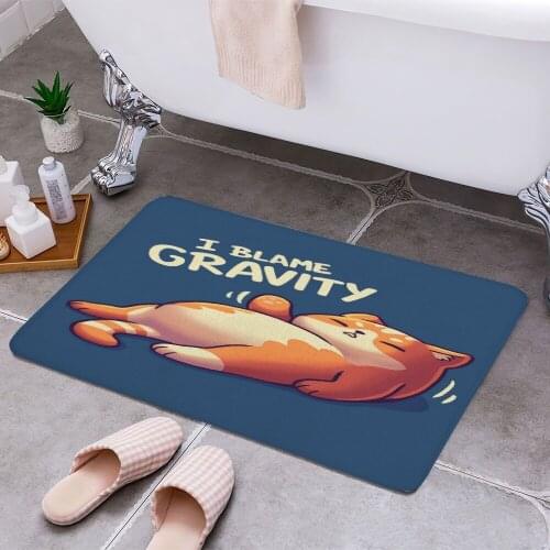 Lazy Cat I Blame Gravity 3D Print Doormats Rectangle Non-Slip DoorMat Bedroom Kitchen Entrance Print Door rugs Dropshipping