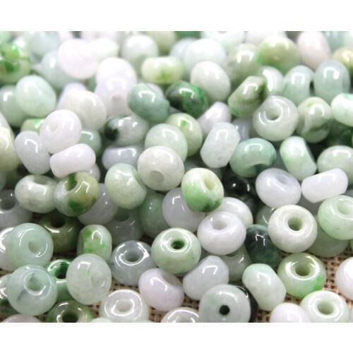 Natural glutinous jade beads round bracelet Myanmar jade beads hand A goods jade beads bracelet free shipping