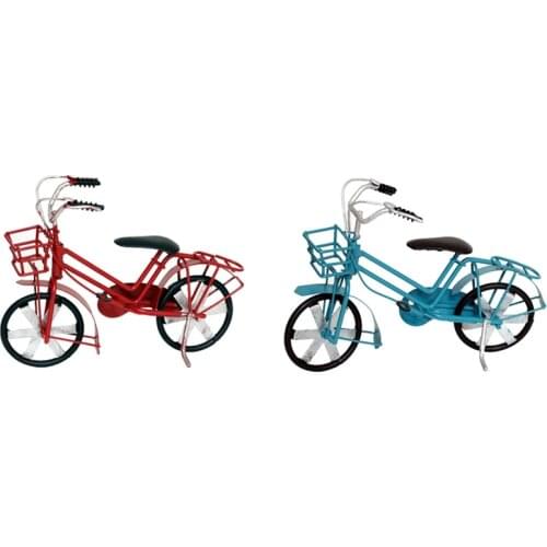 Metal Bike Model Bicycle Miniature Toys for Vintage Iron Art Tabletop Ornament Toys Photo Props Decoration