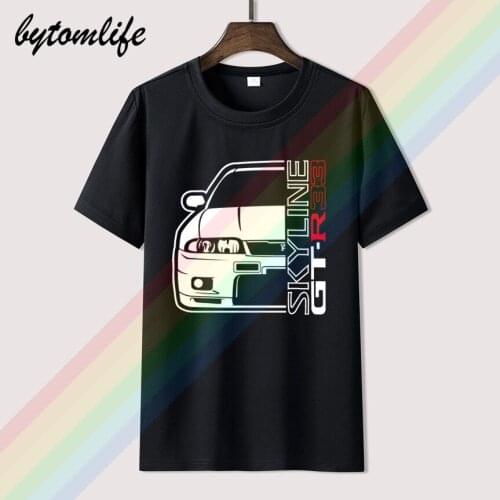Nissan Skyline GT-R 33 Car Racing Cotton T-SHIRT (Asia size shirt)