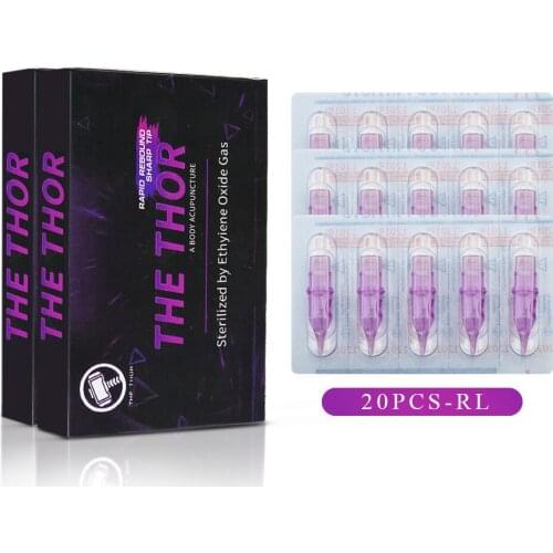 20Pcs High Quality Tattoo 0.35MM Needles RL Disposable Sterilized Safety Tattoo Needles Microblading Tattoo Cartridge Accessorie