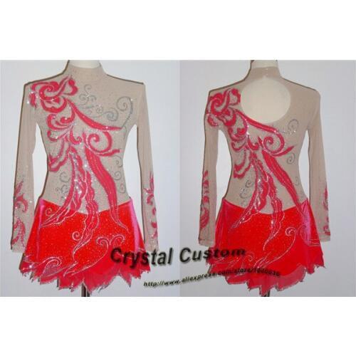 Hot Sales Ice Figure Skating Dresses Fashion New Brand Competition Girls Figure Skating Dresses Crystal DR3663
