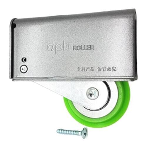 Wardrobe wood push-pull sliding door bottom Pelastic adjusting wheel single roller runner for wooden door pulley