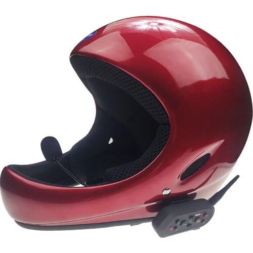 Full Face Paragliding Helmet with Bluetooth intercom Fiber Glass Paragliding Hang Gliding Helmet Cool Shape Air Vent