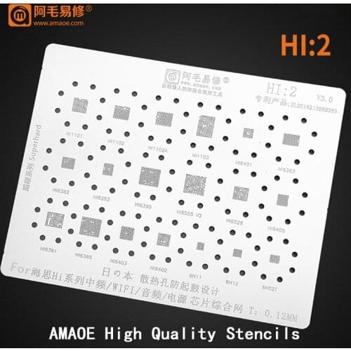 HI6361 HI6365 HI6353 HI6362 HI6365 HI6555 HI6403 HI6402 6H11 6H12 6H02T HI6526 IC CHIP BGA TIN Reballing Stencil Solder Template