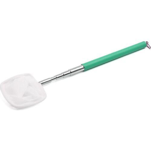 Stainless Steel Extendable Handle Aquarium Pond Fish Shrimp Skimming Net Square